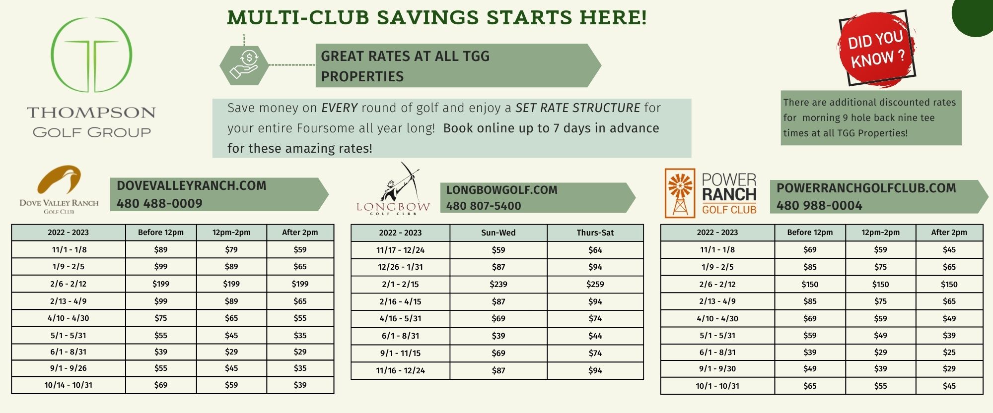 Longbow Cardholder Rates